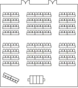 画像:スクール型 東Ⅰ・西Ⅰ 会場レイアウト図