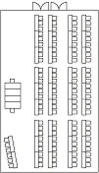 画像:スクール型 東Ⅱ・西Ⅱ 会場レイアウト図
