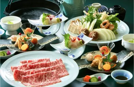 画像:日本料理 槙 夕食 国産牛のしゃぶしゃぶコース 6,800円 